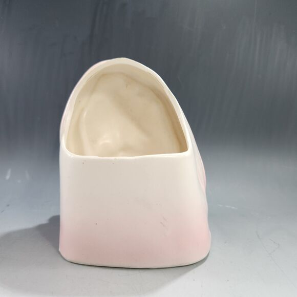 Enesco Baby Head Vase Teddy Bear Pink 1960 Big Eyes Porcelain Planter Kitsch VTG - Picture 4 of 10